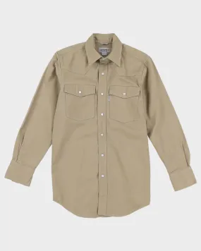 00s Carhartt Beige Long-Sleeve Button-Up Shirt - S