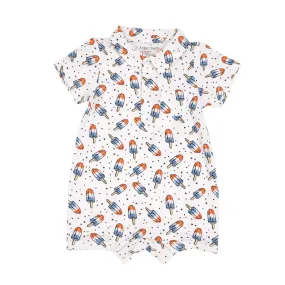 Astropops Polo Shortie Romper by Angel Dear