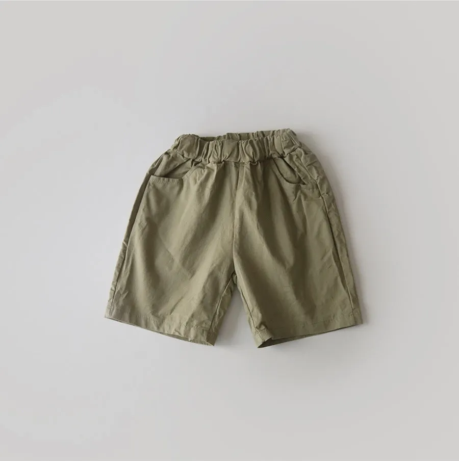 Baby Kid Girls Boys Solid Color Shorts Wholesale 24030117