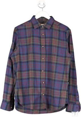 Beaufort & Blake Blue Brushed Cotton Checked Shirt UK M