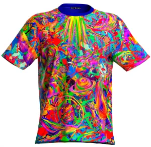 Blacklight T-Shirt Glow in UV Fluorescent Cosmic Color