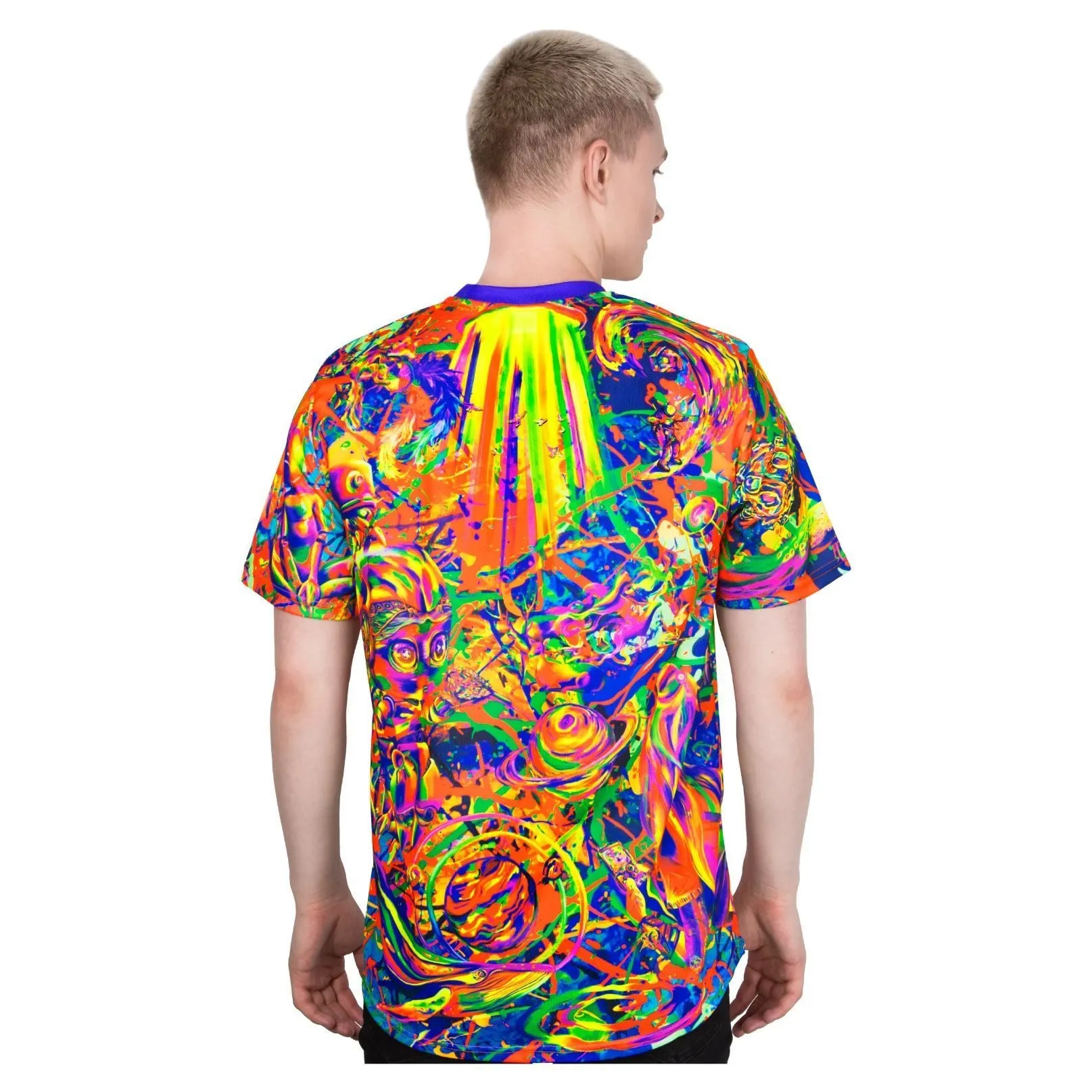 Blacklight T-Shirt Glow in UV Fluorescent Cosmic Color