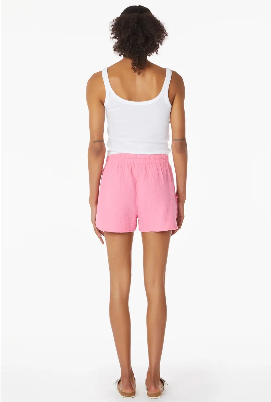 Bobi - Elastic Waist Short Bubblegum