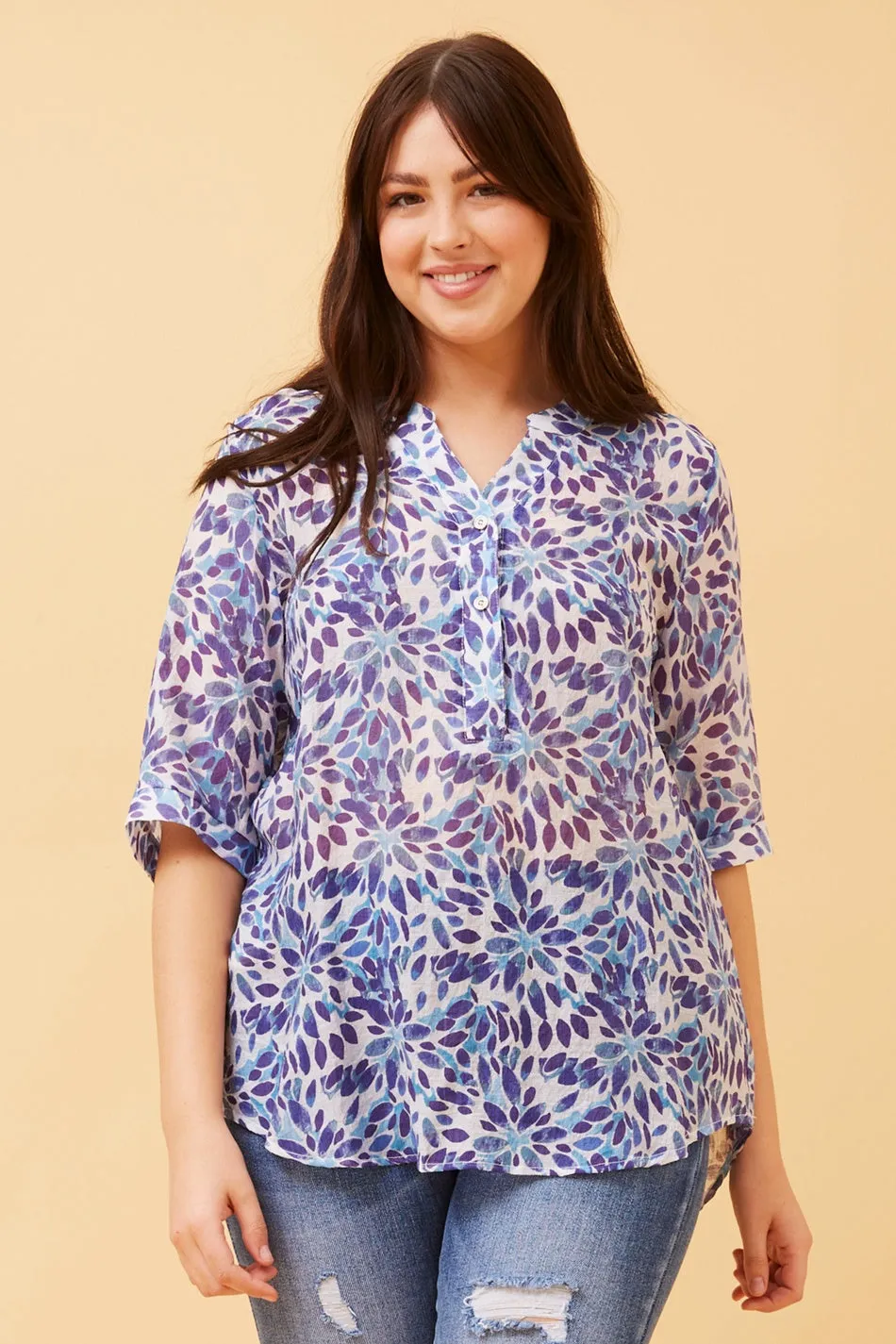 BONDI ABSTRACT BOHO BLOUSE