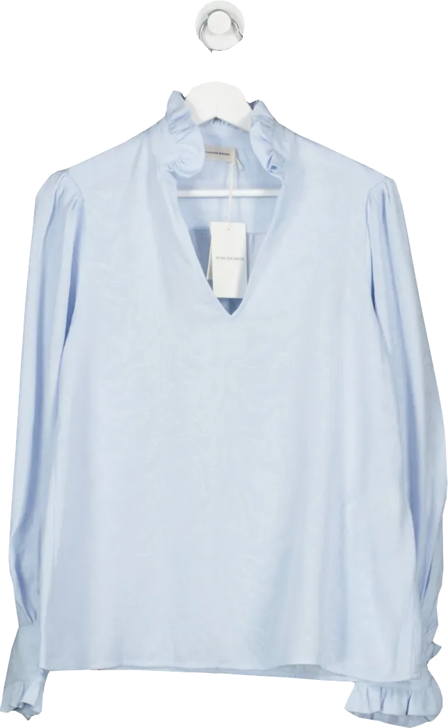 BY MALENE BIRGER Blue Cassinia Jaquard Shirt Heather BNWT UK 8