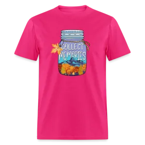 CampfireMemories: 'Collect Memories' Camping-Themed T-Shirt with Inspiring Jar Design