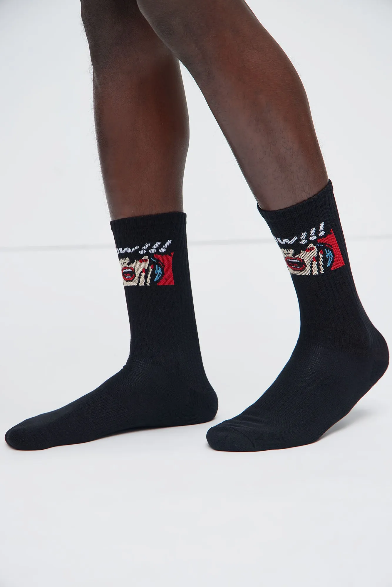 Comic Zap Socks 2 Pack - Black