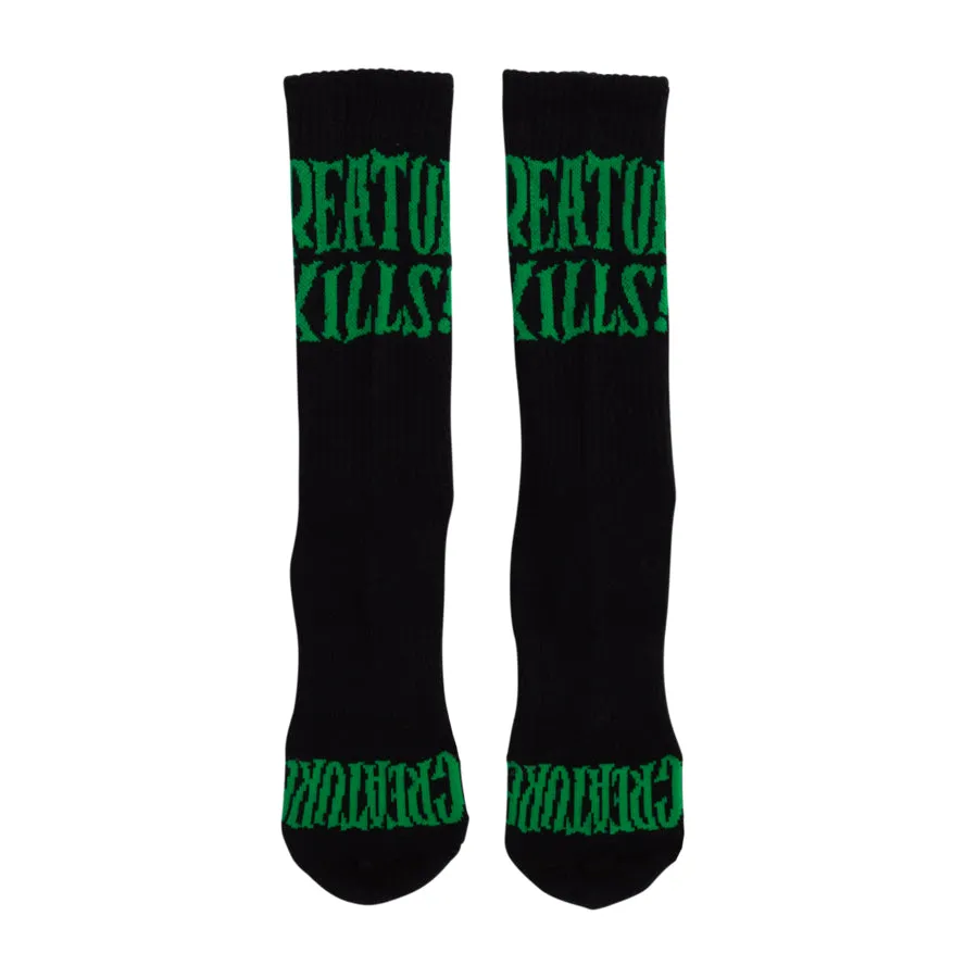 Creature Reaper Kills Crew Socks Black