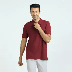 Element Combed Cotton Polo T-shirts Bold Burgundy