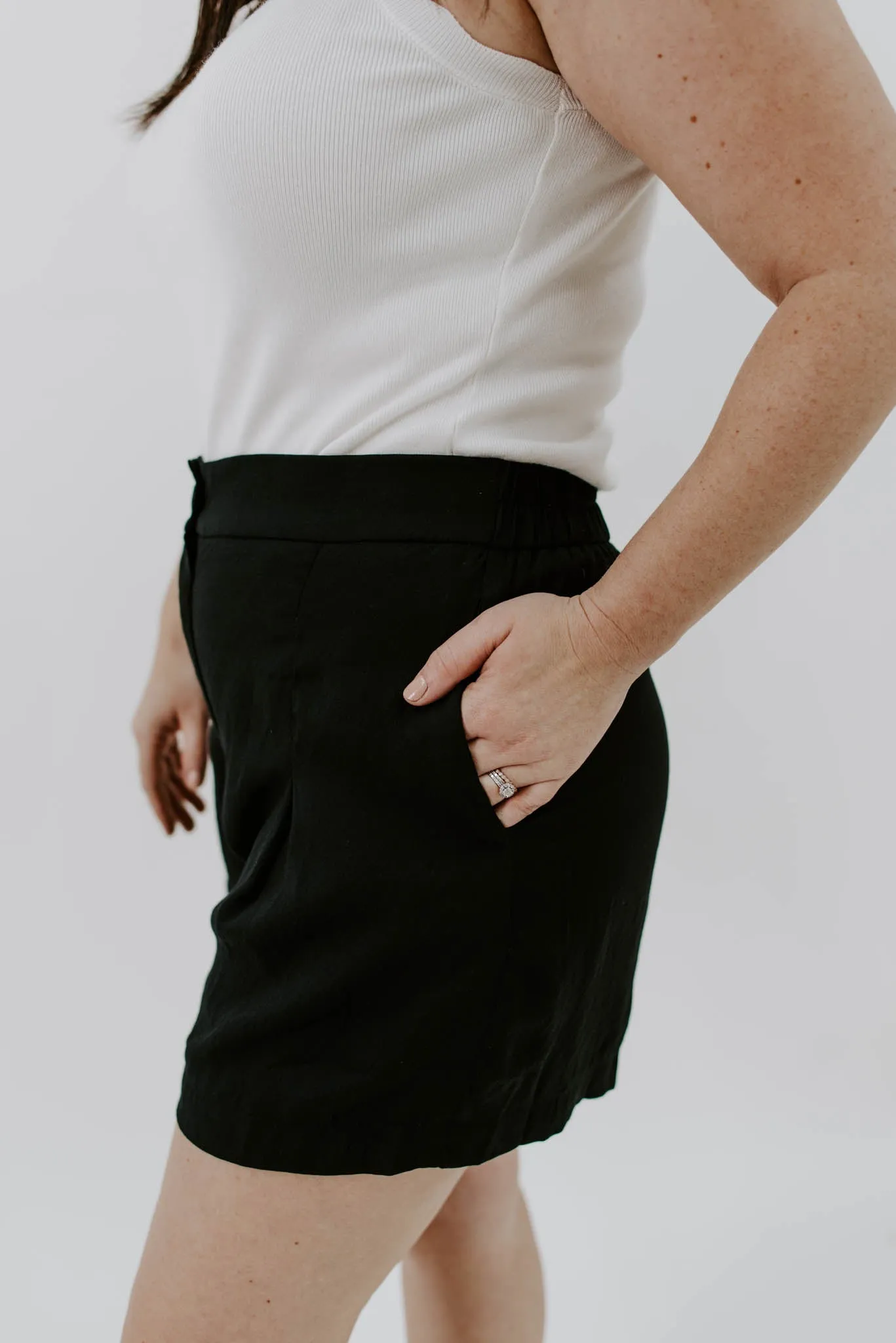 Flawless All Day Black Button Shorts