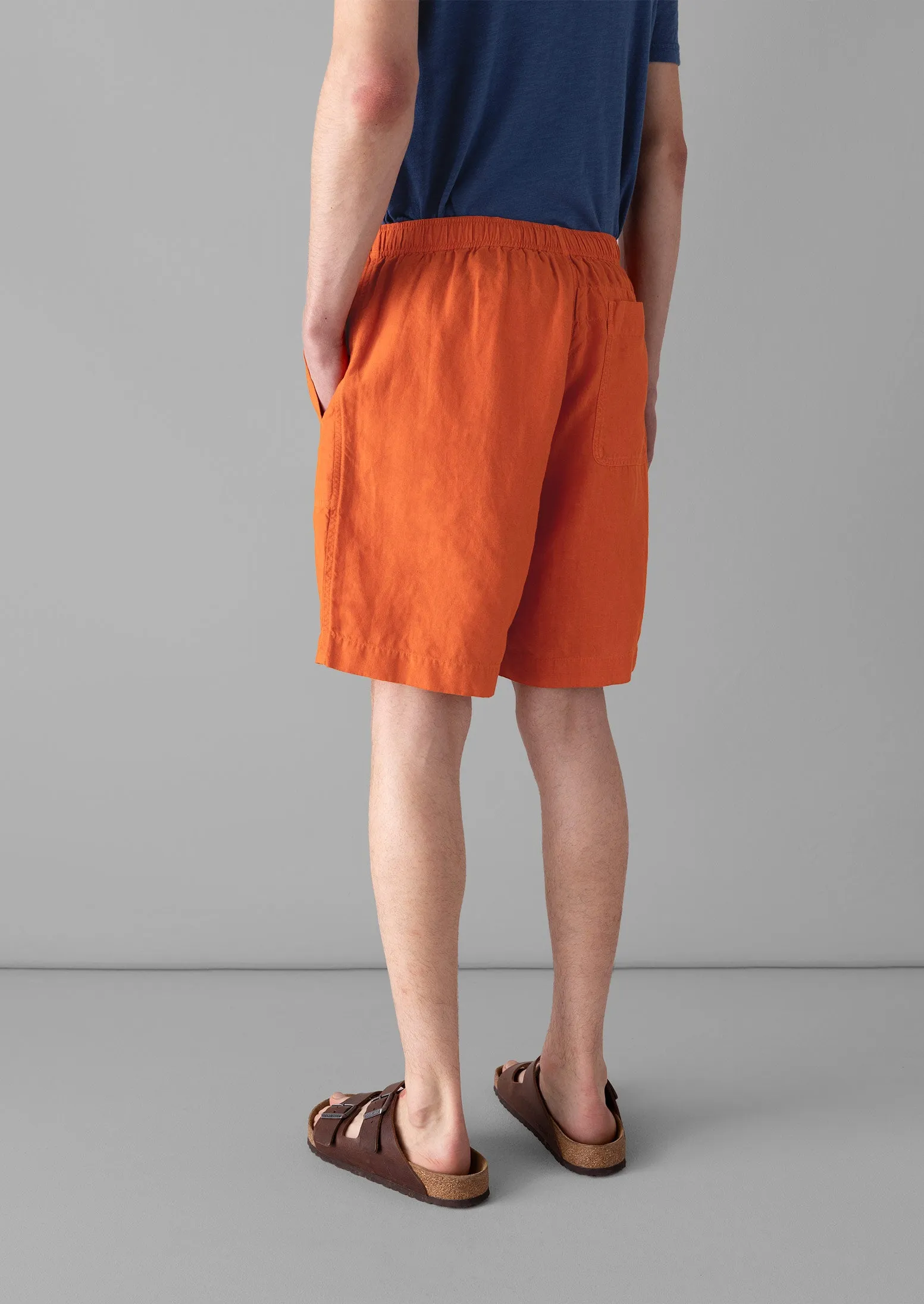 Garment Dyed Linen Drawstring Shorts | Clementine