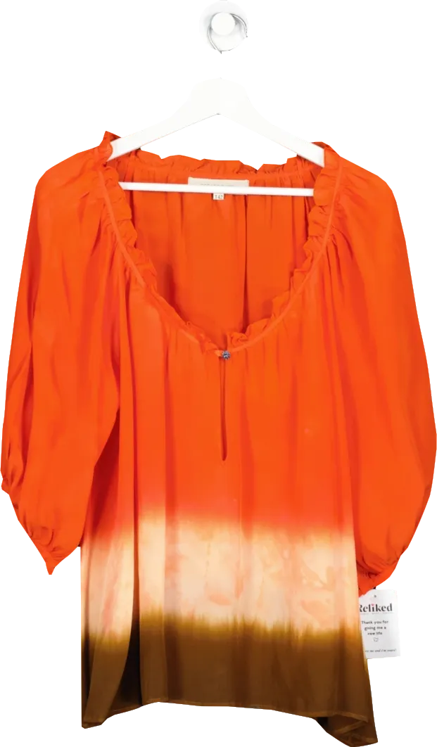 Gerard Darel Orange Ombre Blouse UK L