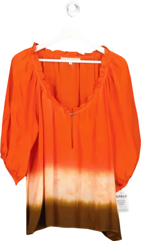 Gerard Darel Orange Ombre Blouse UK L