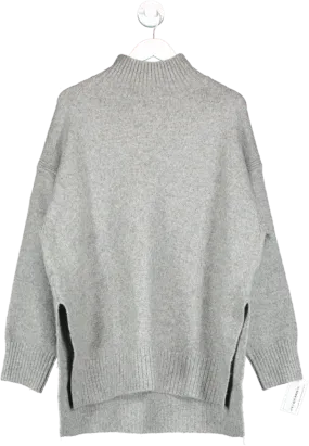 H&M Grey Oversized Polo Neck Jumper UK XL