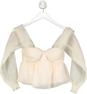 House of Harlow 1960 Cream Burna Blouse UK XXS