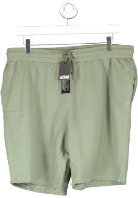 Jacamo Green Drawstring Cotton Shorts W36