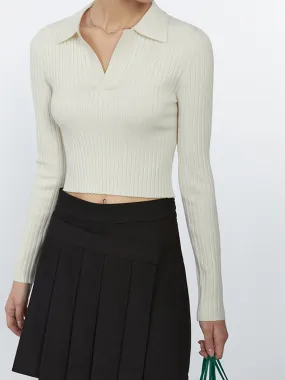 Lapel Knit Sweater