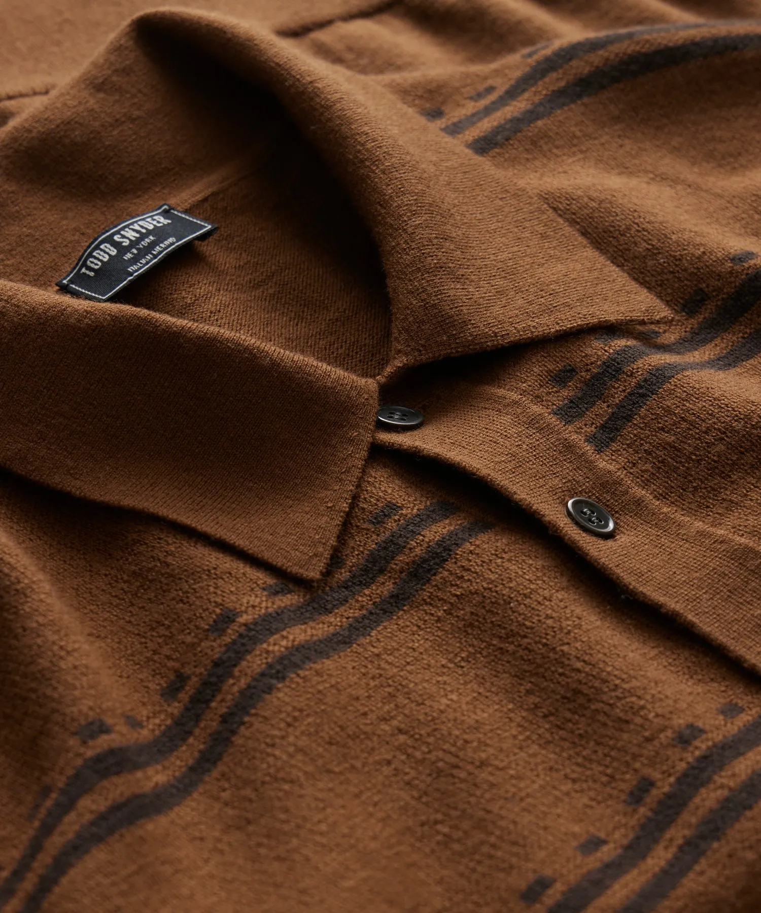 Long-Sleeve Dash Polo In Bronze Brown