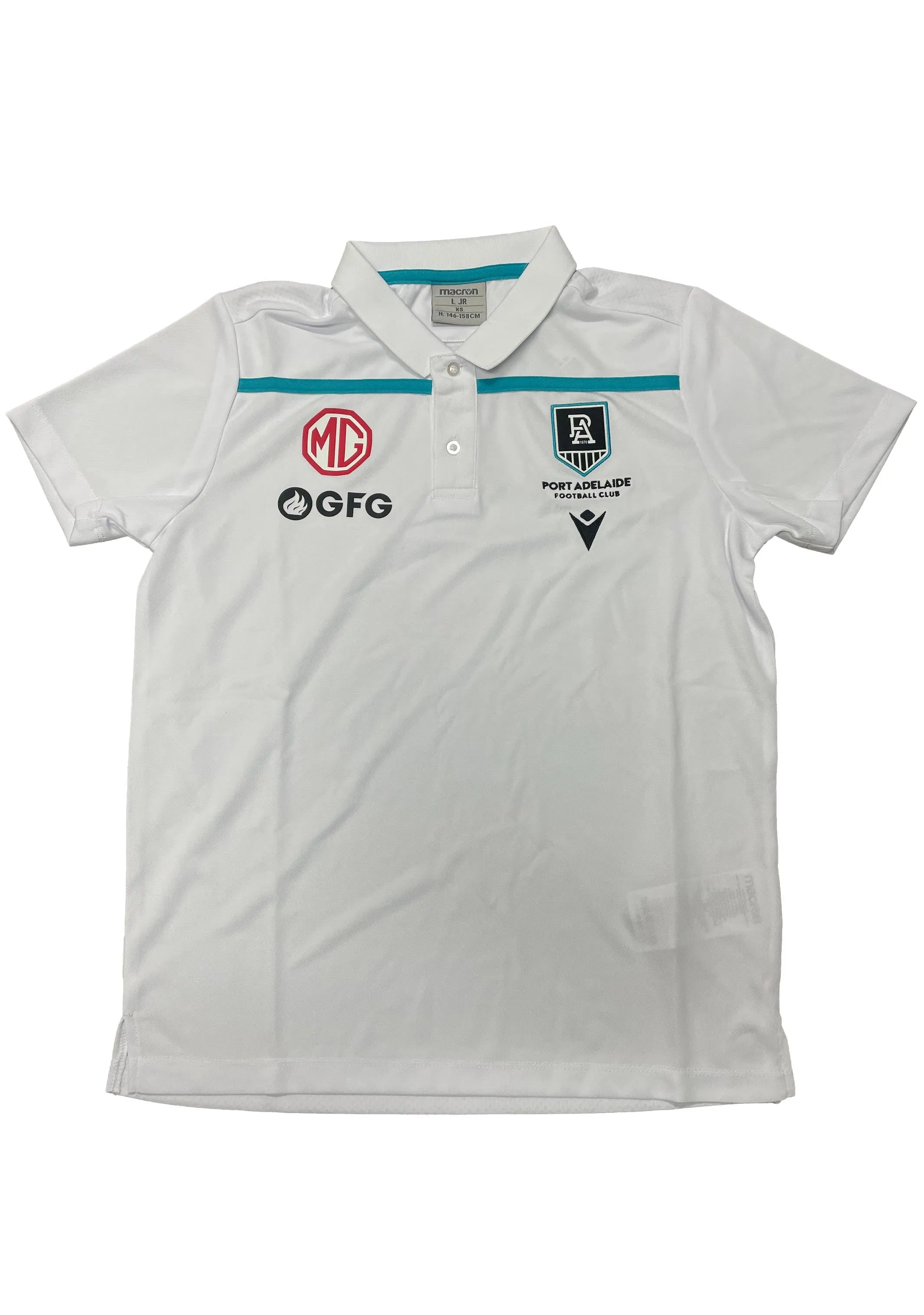 Macron Junior Port Adelaide M20 Travel Polo  <br> 58130390