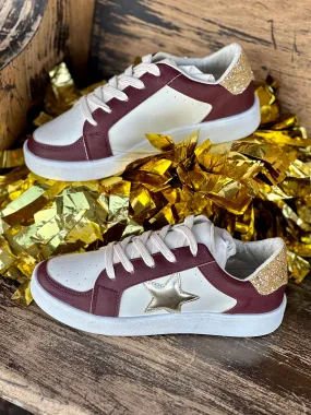 Maroon & Gold Star Game Day Sneaker