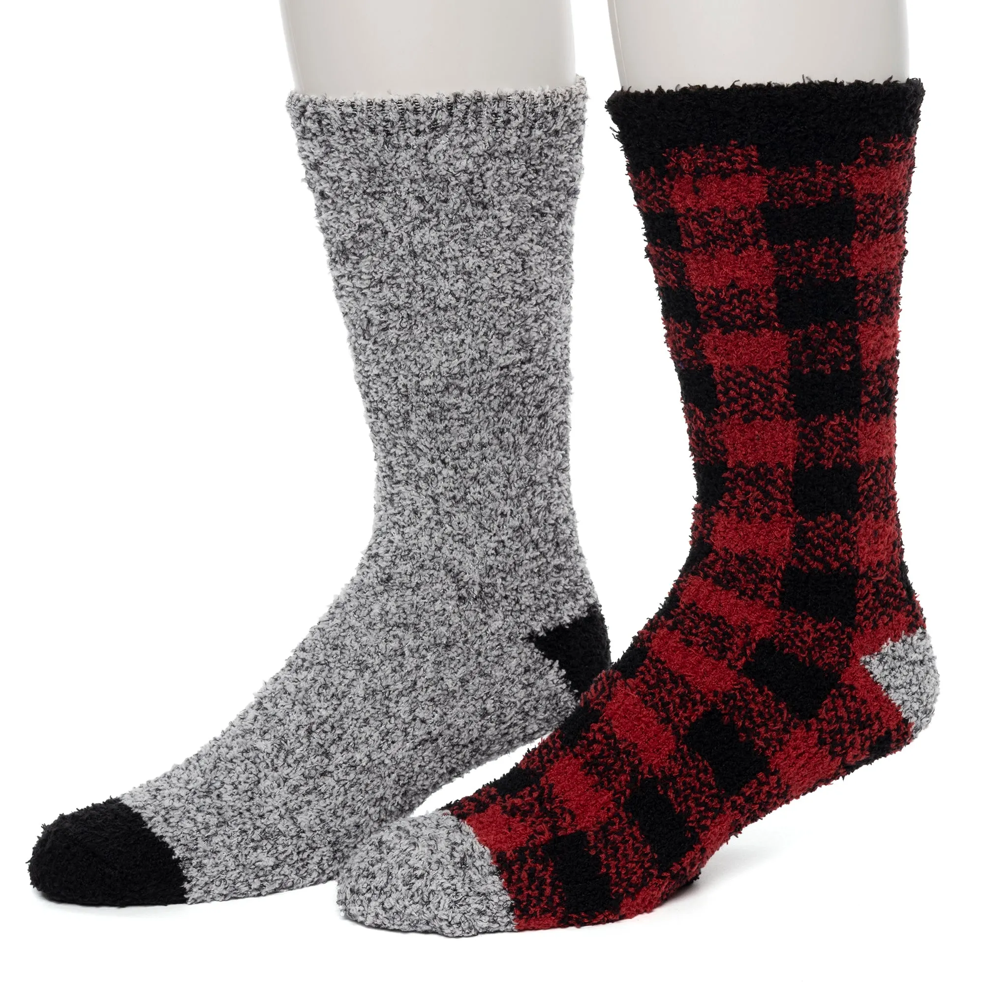 Mens Buffalo Check Cozy Sock 2PK