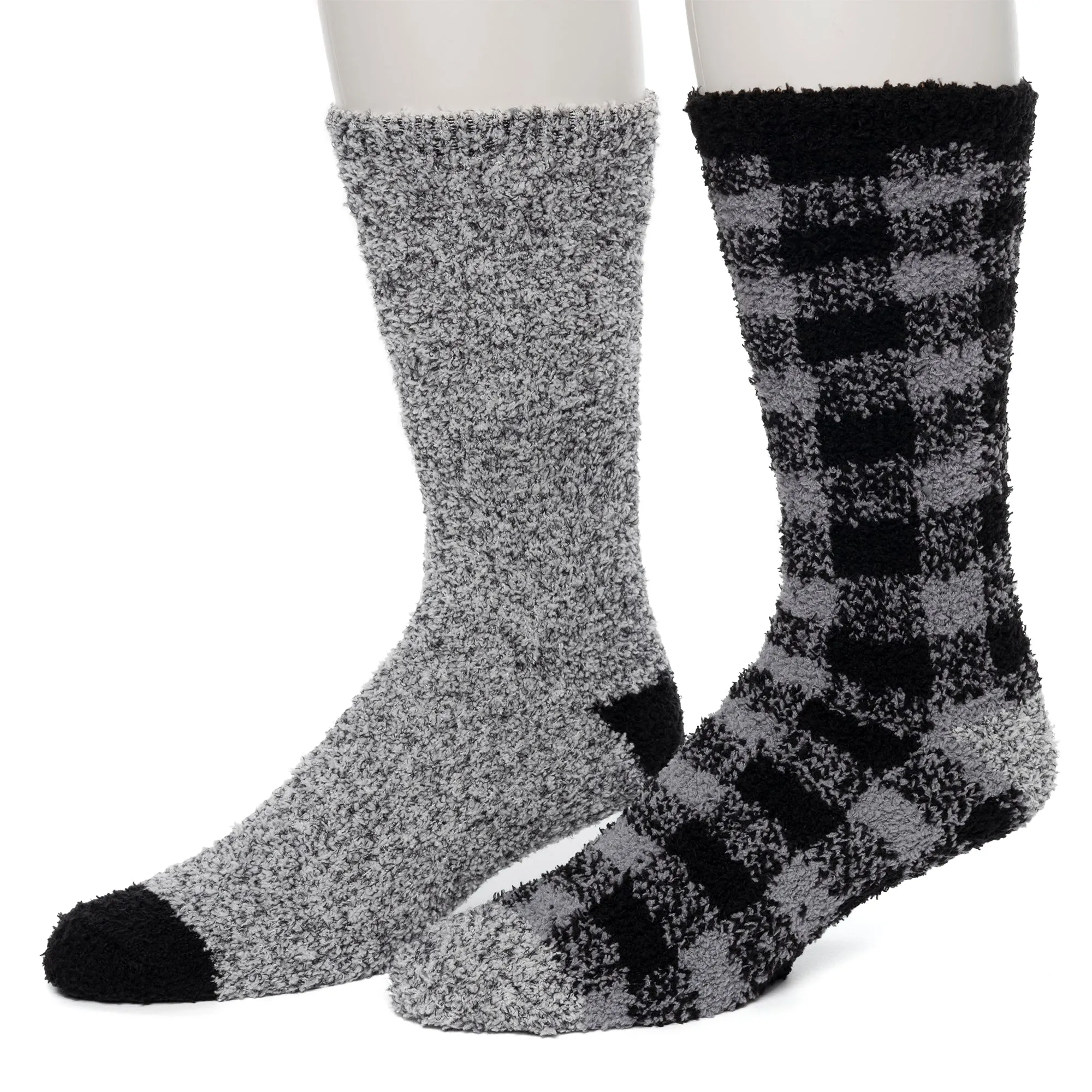 Mens Buffalo Check Cozy Sock 2PK