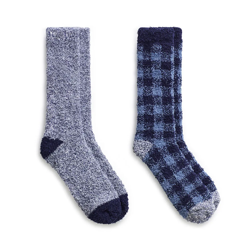 Mens Buffalo Check Cozy Sock 2PK