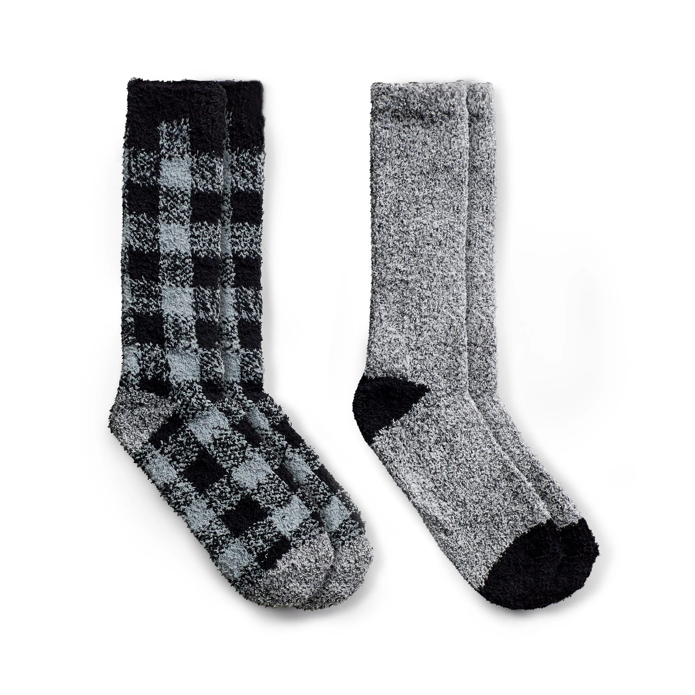 Mens Buffalo Check Cozy Sock 2PK