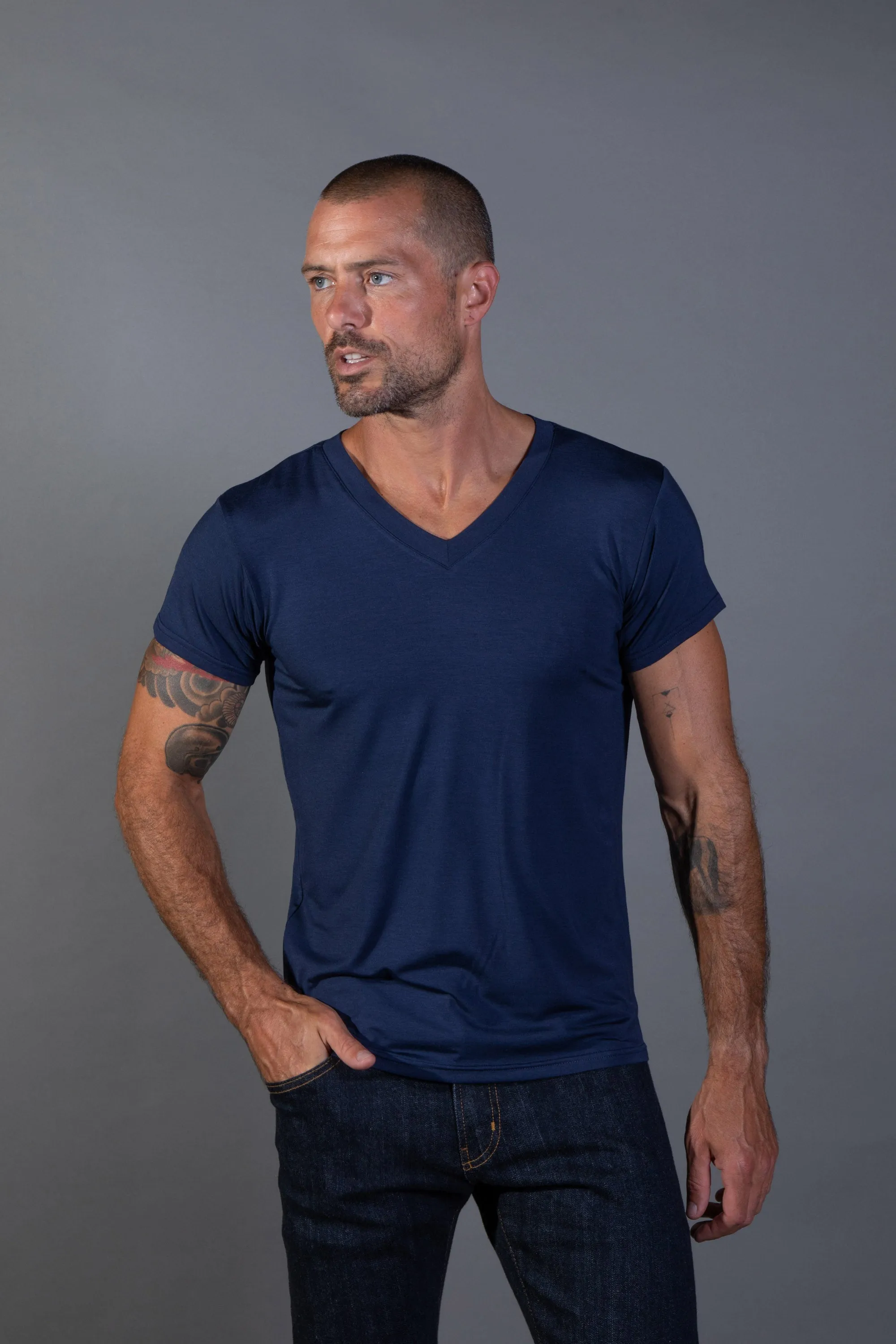 Men's Modal Classic V-Neck Tee