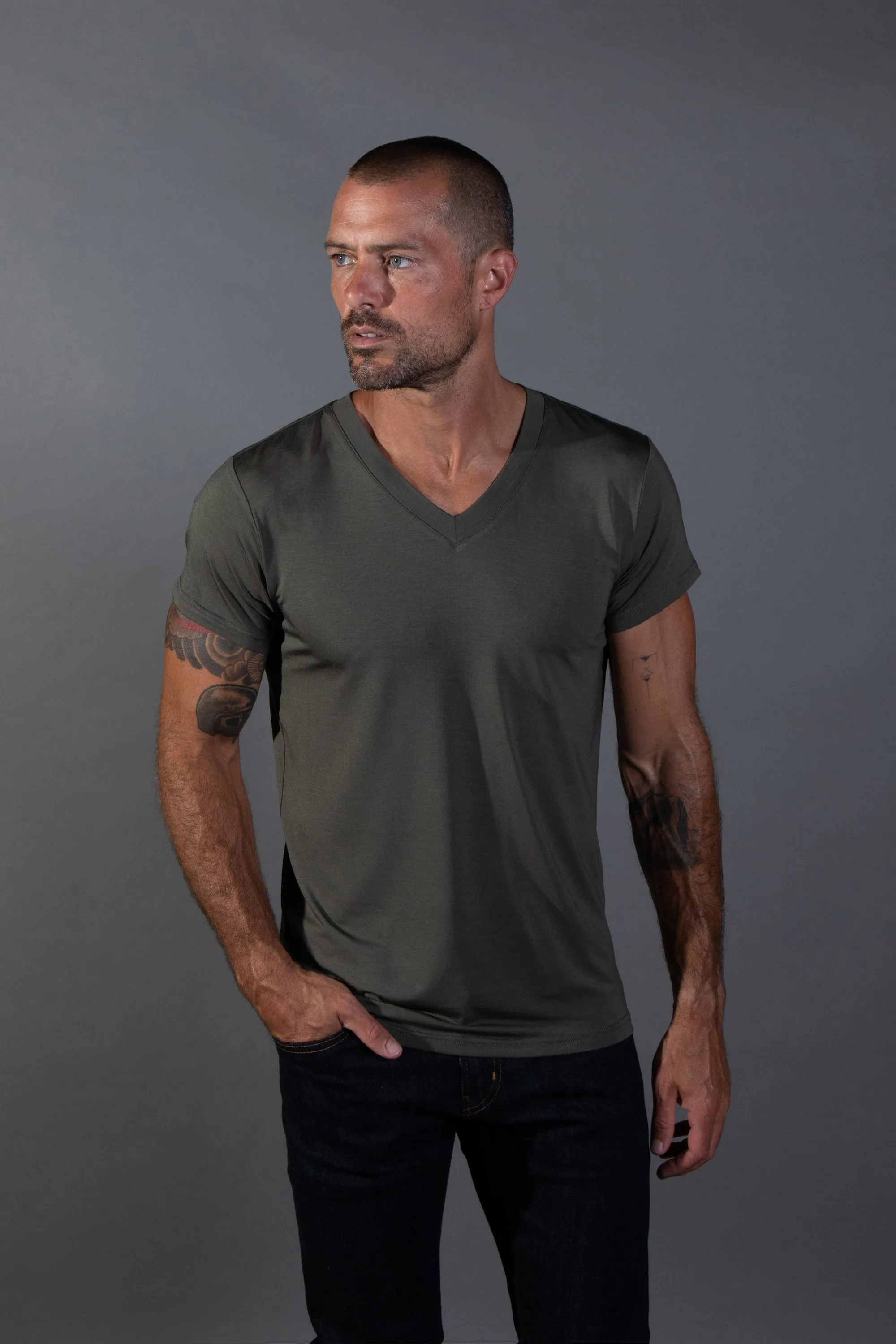 Men's Modal Classic V-Neck Tee