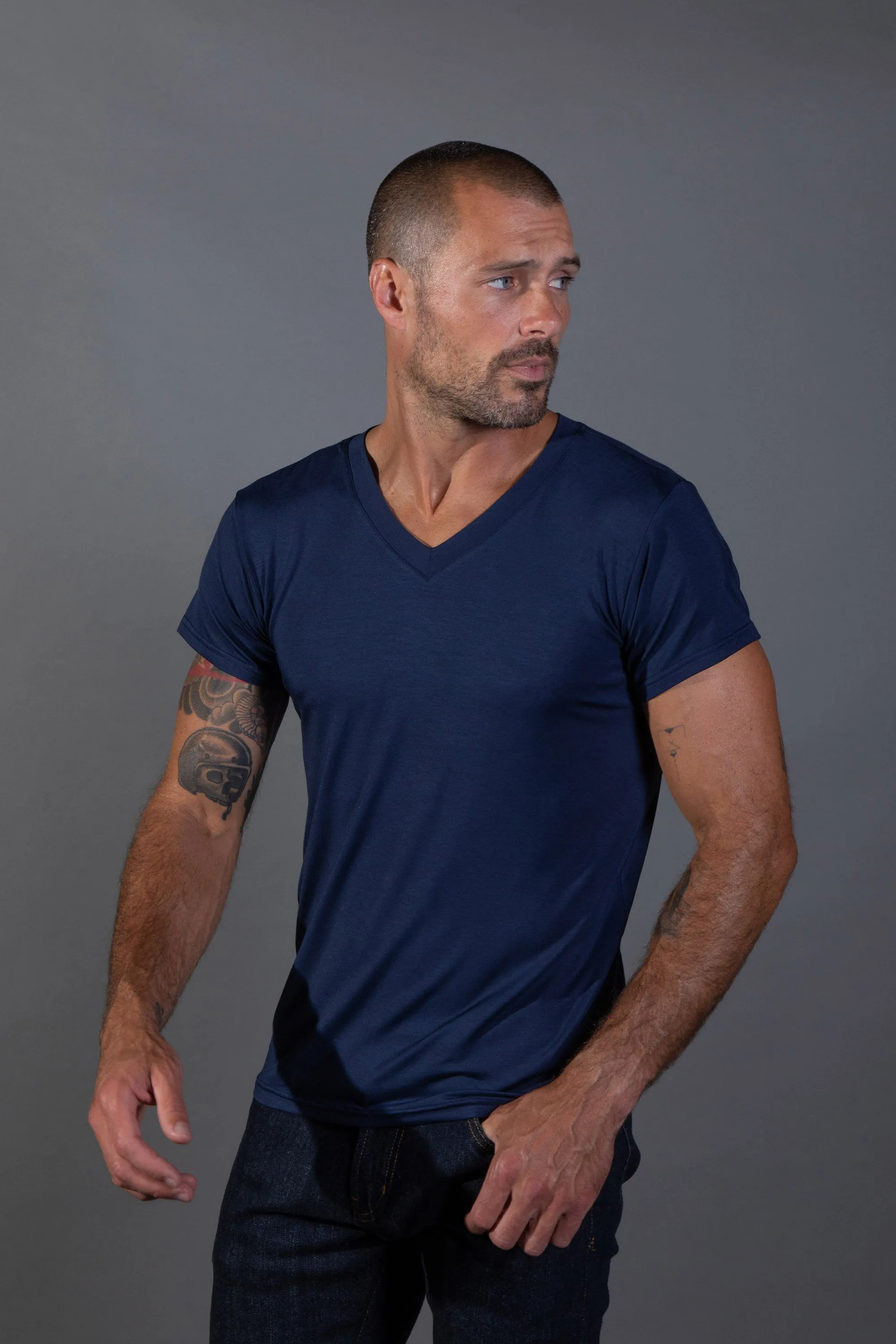 Men's Modal Classic V-Neck Tee