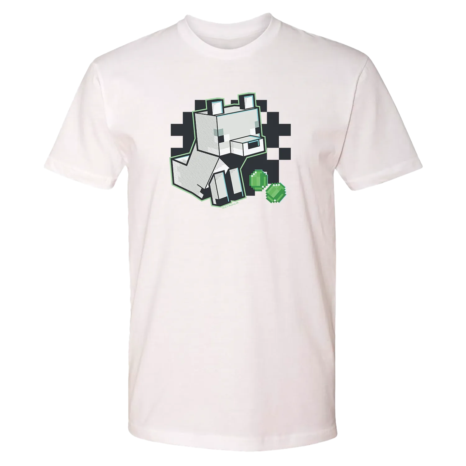 Minecraft Arctic Fox Adult Short Sleeve T-Shirt