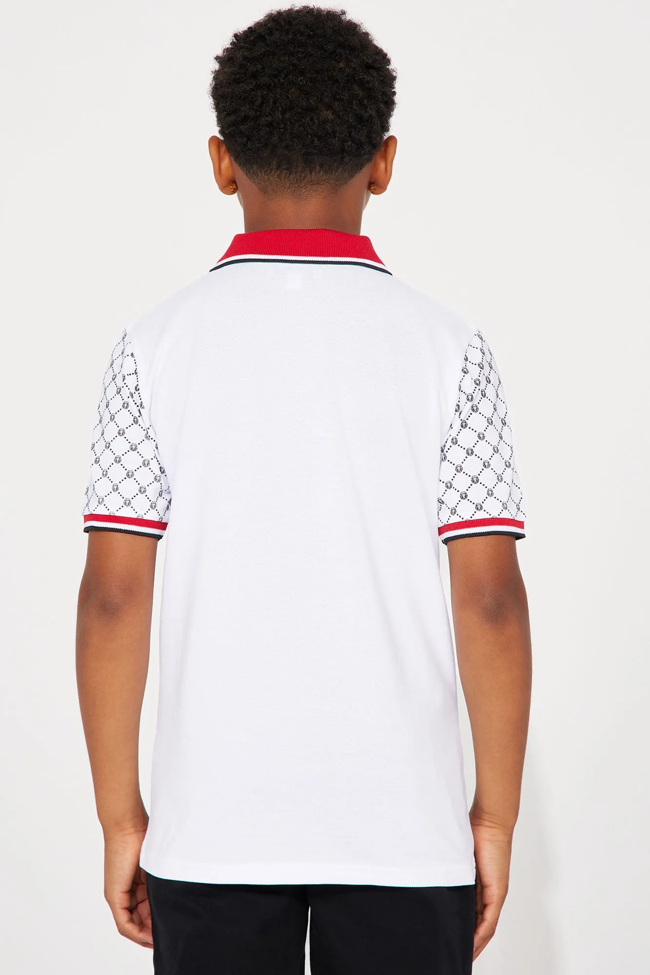 Mini Harry Racing Pique Polo - White