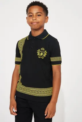 Mini Neymar Pique Polo - Black