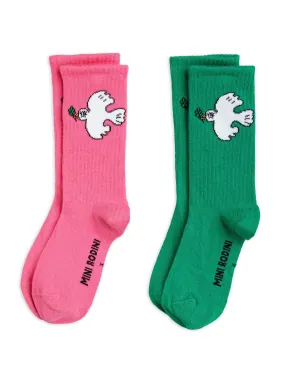 Mini Rodini X Wrangler | Peace Dove 2-pack socks