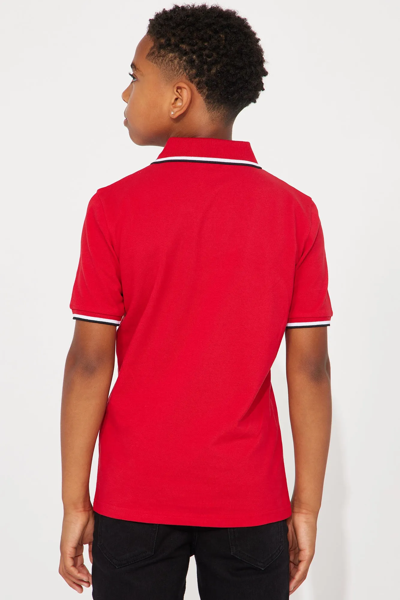 Mini Ronaldo Royal Pique Polo - Red