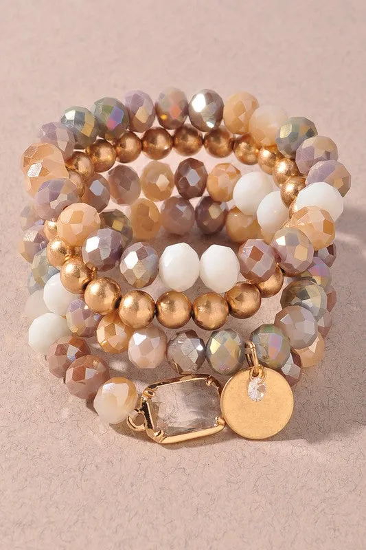 Multi Crystal Beaded Bracelet