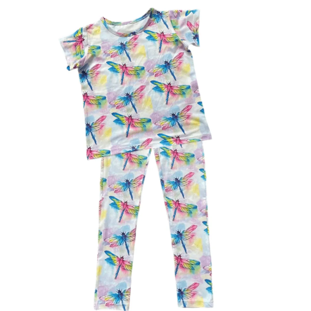 Pastel Dragonflies Kids' Leggings Pyjama Set