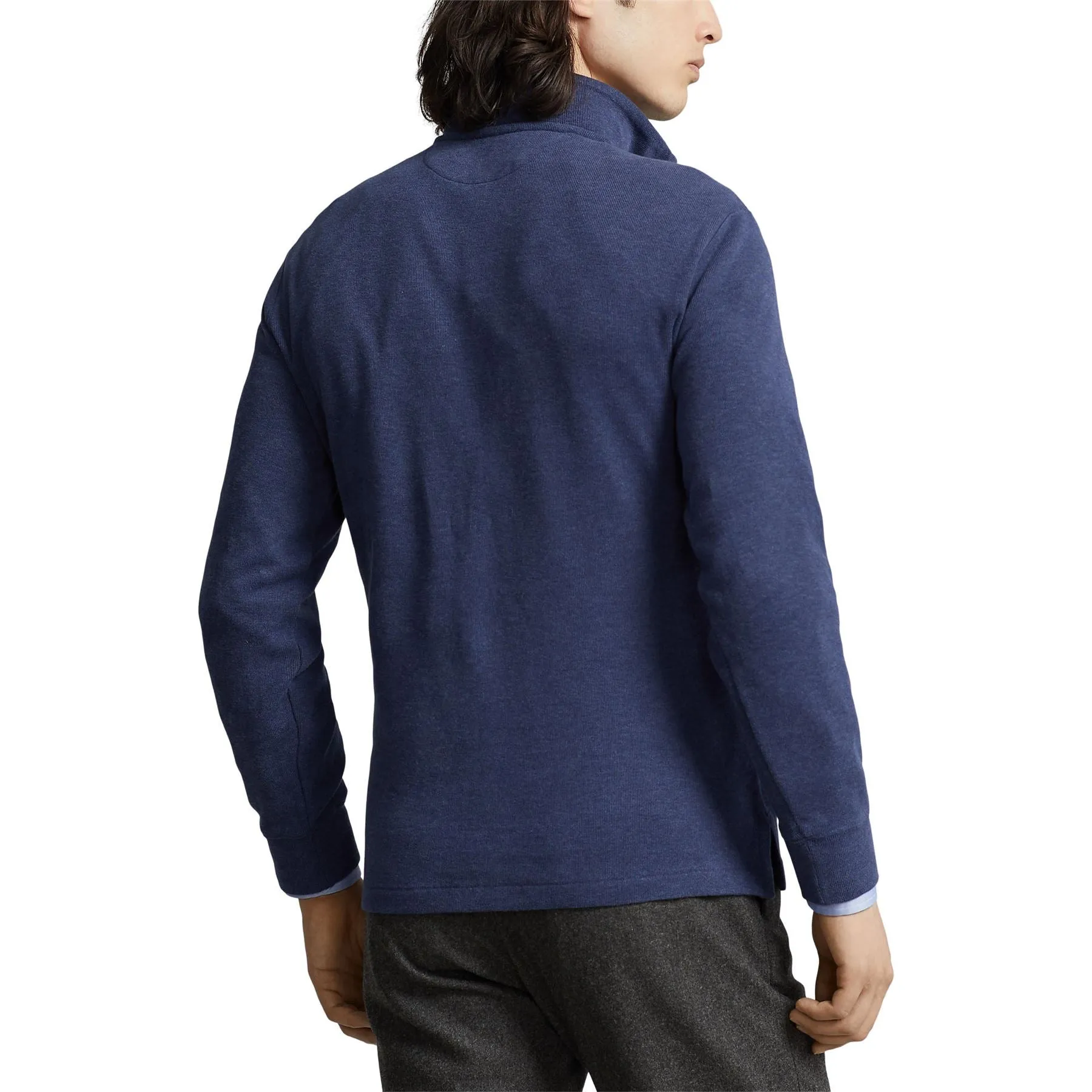 Polo Golf Cotton Half Zip Spring Navy Heather - AW23