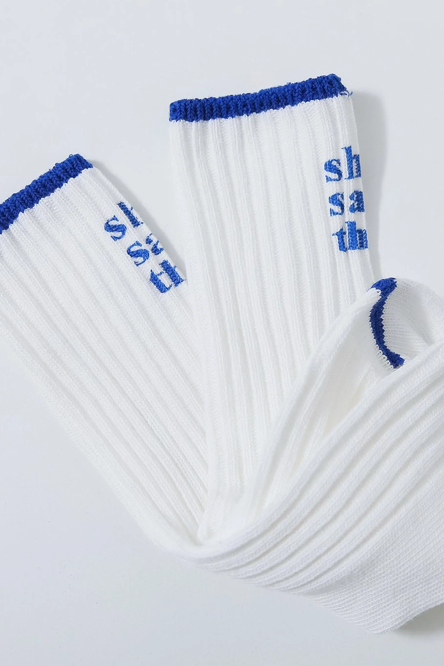 "She Said That" Crew Socks, Blue