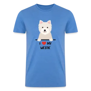 "Westie Love: Pawsitively Smitten" Tri-Blend Unisex T-Shirt