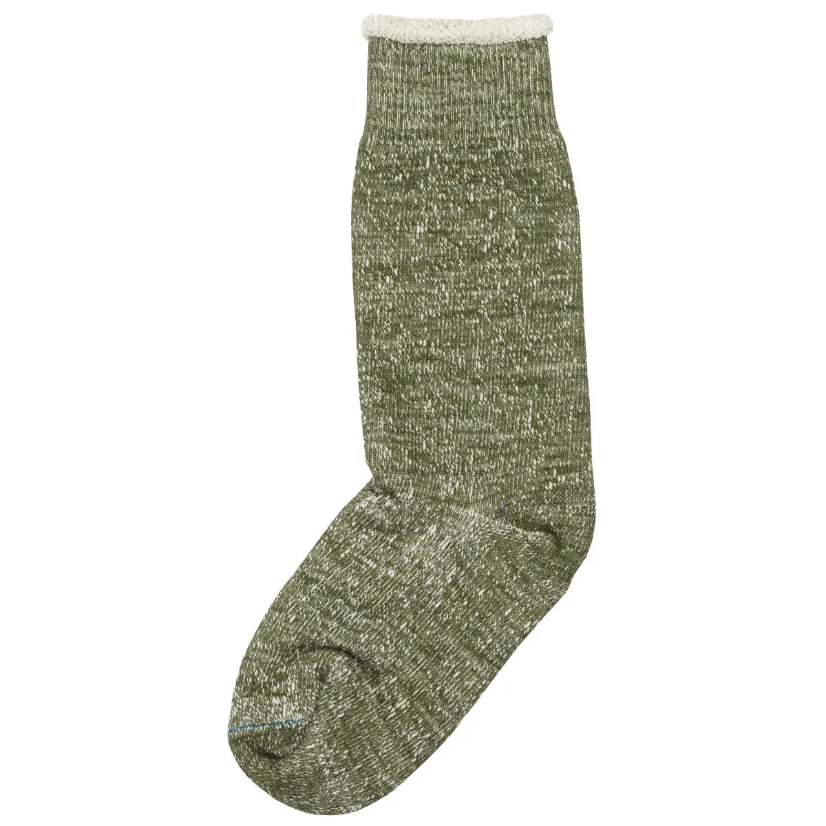 RoToTo - Double Face Merino Cotton Crew Socks - Army Green