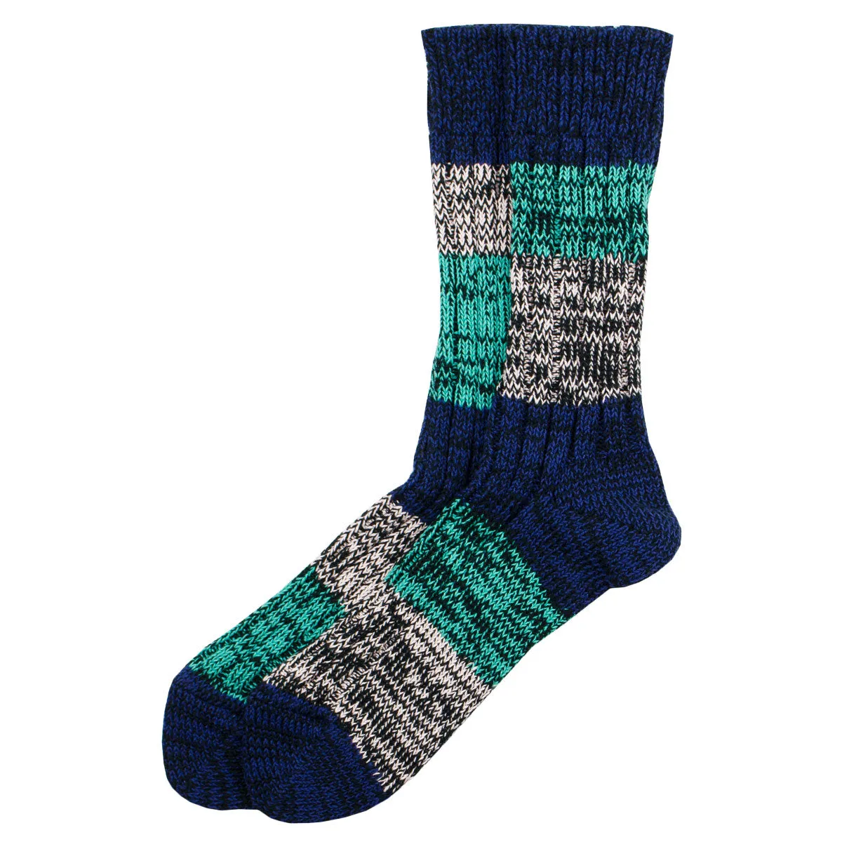 RoToTo - Mixture Socks - Blue/Emerald/Pink