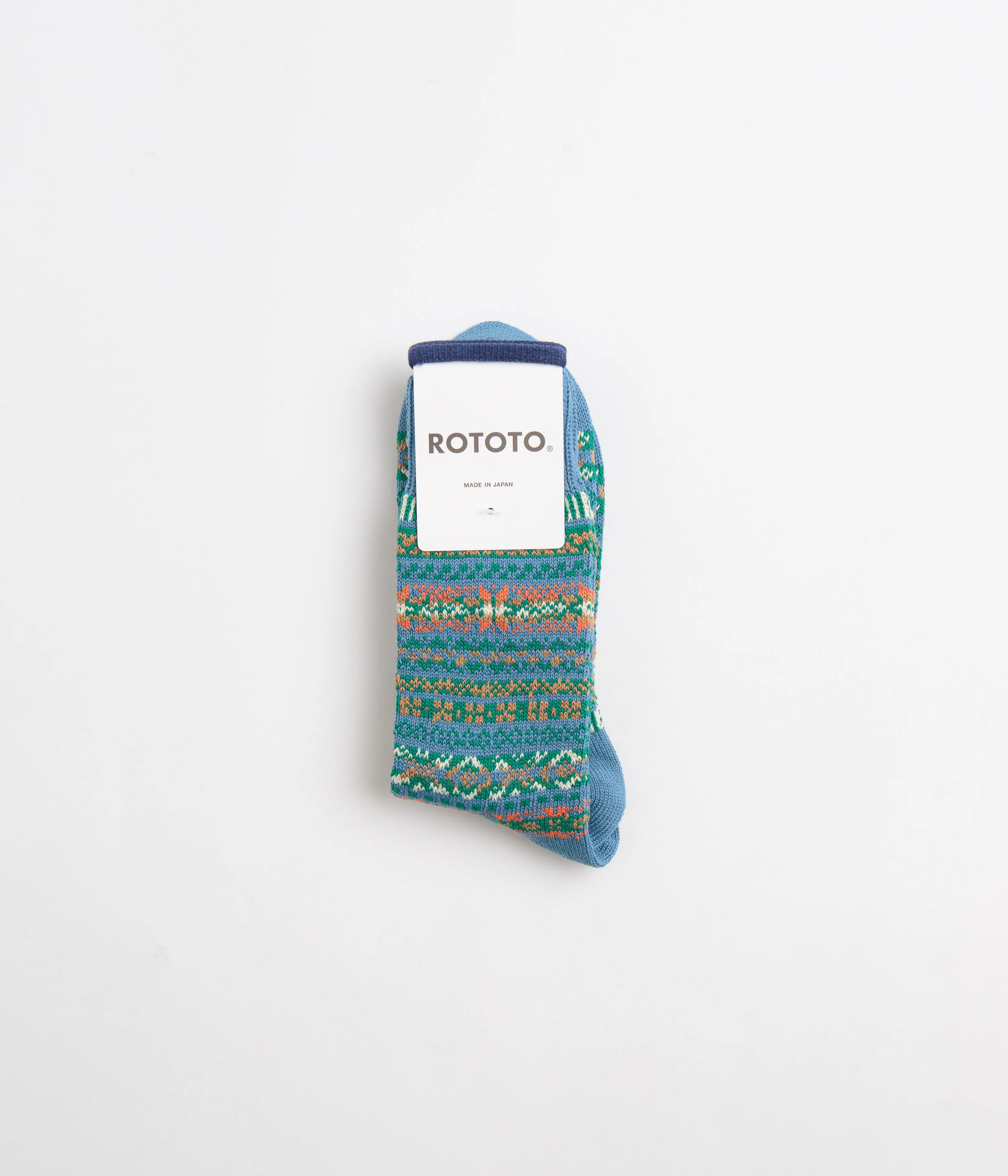 RoToTo Patterned Socks - Blue