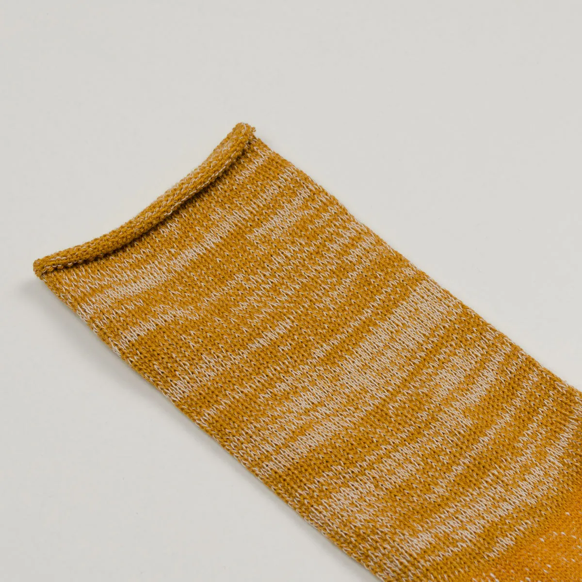 RoToTo - Washi Pile Crew Socks - Dark Yellow