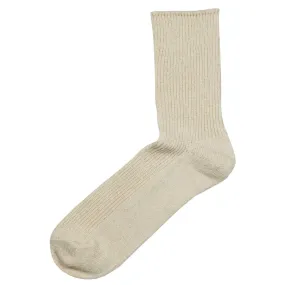 RoToTo - Washi / Recycled Cotton Rib Crew Socks - Raw