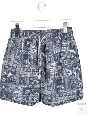 slate & stone Multicoloured Print Swim Shorts UK M