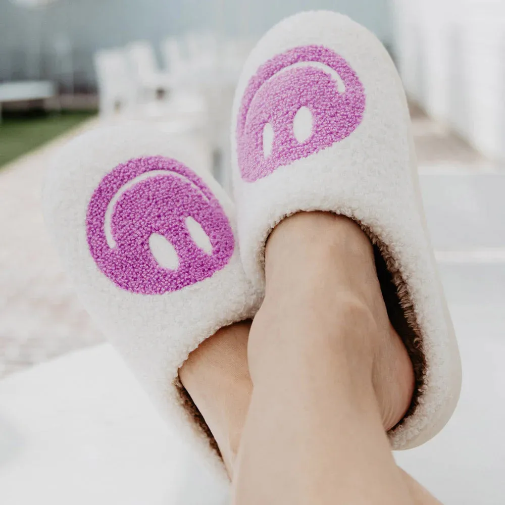 Star Eyed Happy Face Slippers