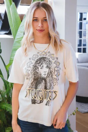 Stevie Nicks Metallic Boyfriend Tee, Stone Vintage | Daydreamer