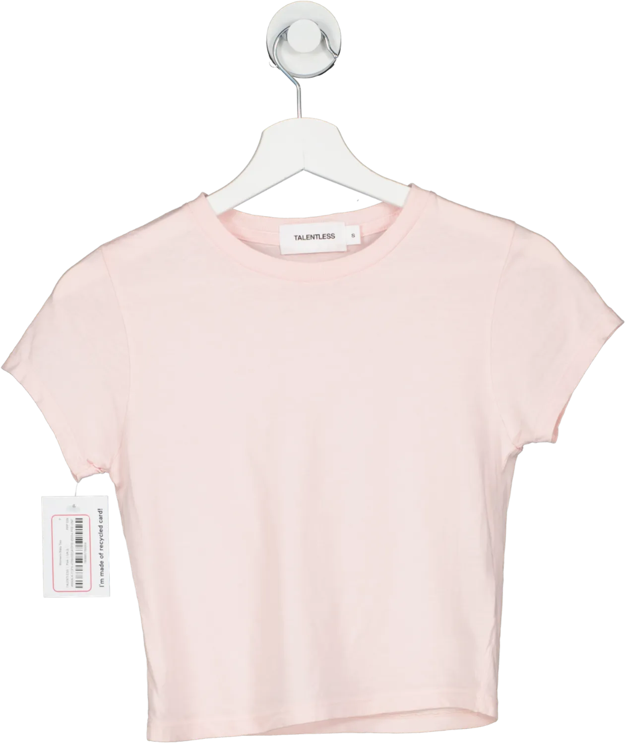 TALENTLESS Pink Women's Baby Tee UK S